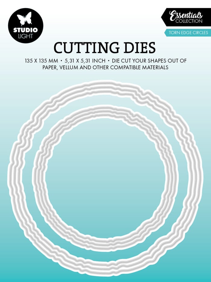 Studio Light Torn edge die Circles  essentials Cutting Dies (SL-ES-CD913)- flott røff sirkel die