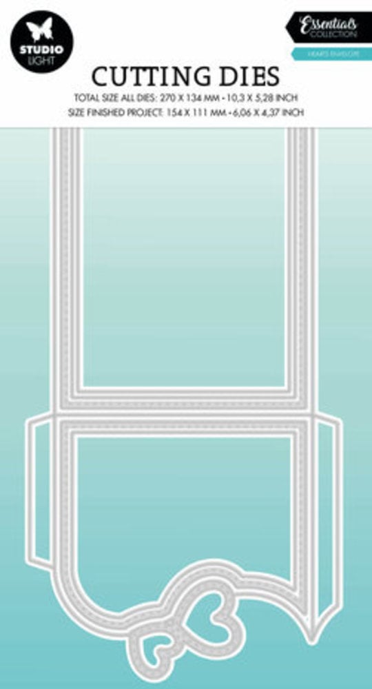 Studio Light Hearts envelope Essentials Cutting Dies SL-ES-CD496