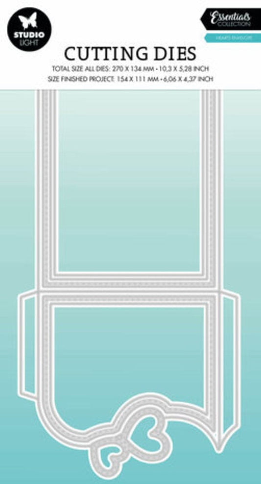Studio Light Hearts envelope Essentials Cutting Dies SL-ES-CD496