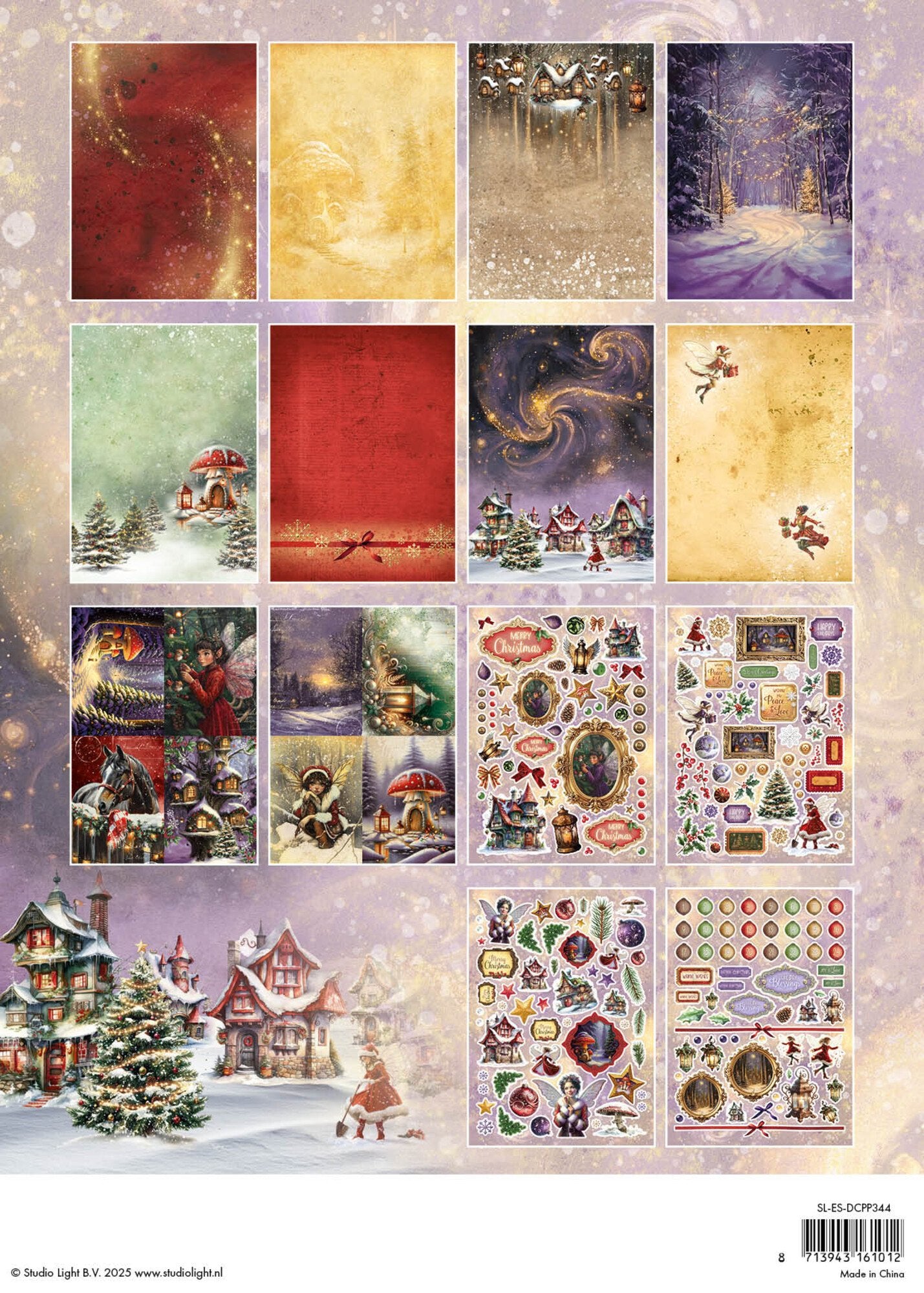 Studio Light Pine Fairy Christmas Essential Die-cut paper pad