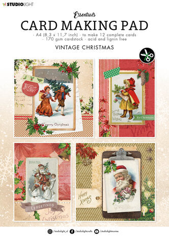 StudioLight -Vintage Christmas A4 Card Making Pad