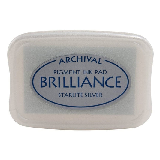 Brilliance Ink Pad Starlite Silver - metallic silver