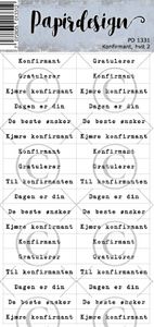NYHET! Papirdesign klistremerker - Konfirmant hvit 2 - pd1331  - vår 2025