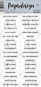 Papirdesign klistremerker - Barnedåp pd1317