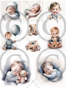NYHET!! Papirdesign motivark - Babygutt - vår 2025