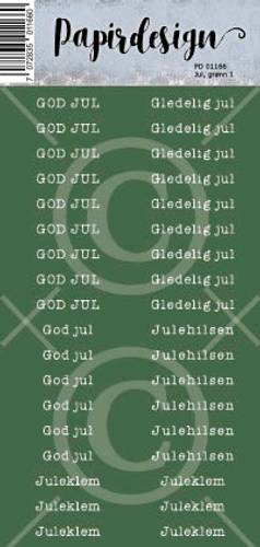 Papirdesign-klistremerker -Jul-grønn 1