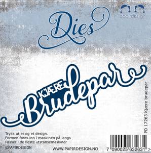 Papirdesign dies - Kjære brudepar pd17263