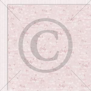 NYHET!! Papirdesign mønsterark - små søte venner 12x12 - Vakreste babyjente - PD1448