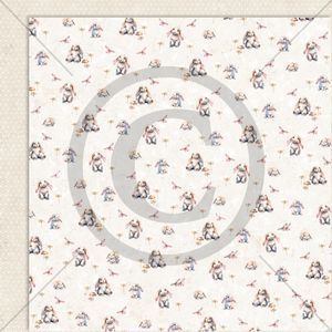 NYHET!! Papirdesign mønsterark - små søte venner - 12x12 - Myk og god - PD1446
