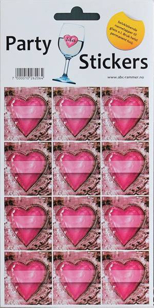 Party stickers - Selvklebende navnelapper til glass