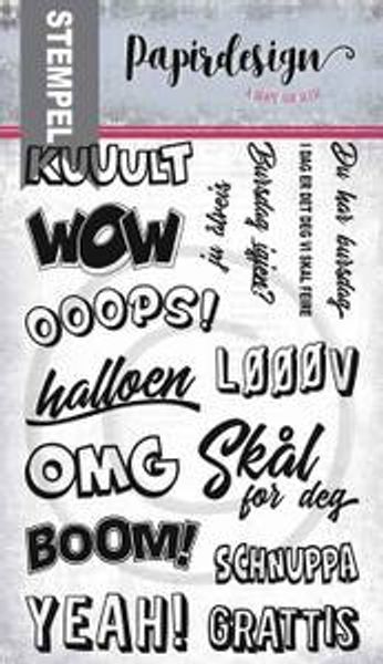 Papirdesign stempelplate - WOW PD 18394