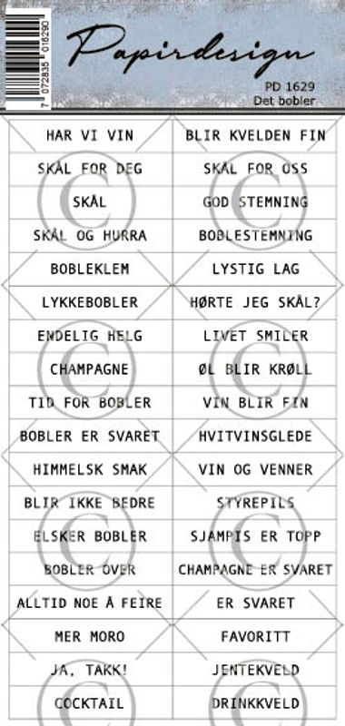 NYHET! - Papirdesign klistremerker - Bobler