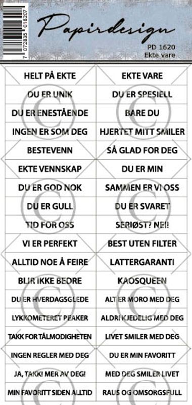 NYHET! - Papirdesign klistremerker - Ekte vare