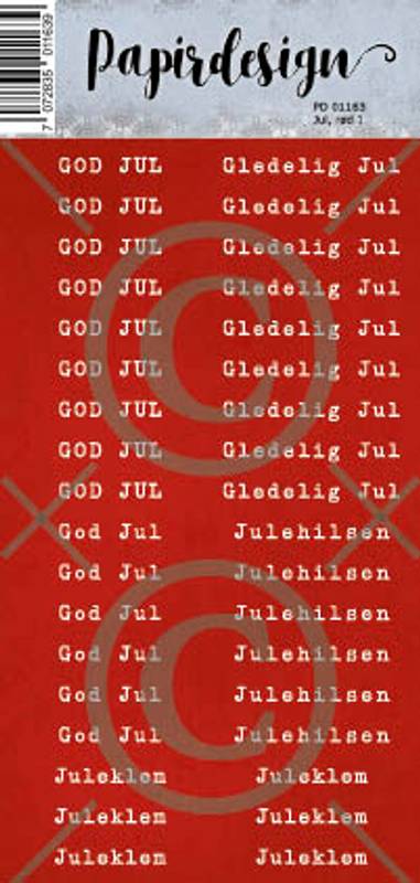 Papirdesign-klistremerker -Jul-rød 1