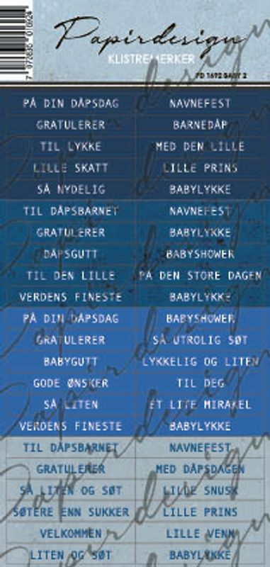 NYHET! - Papirdesign klistremerker - Baby 2