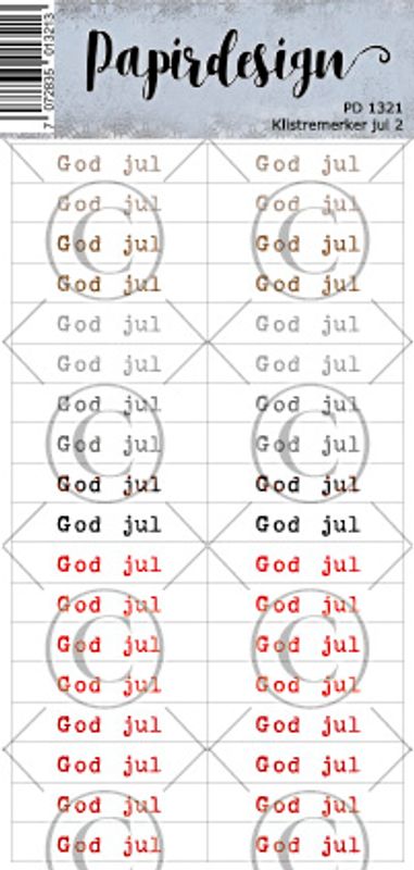 Papirdesign klistremerker - Jul 2