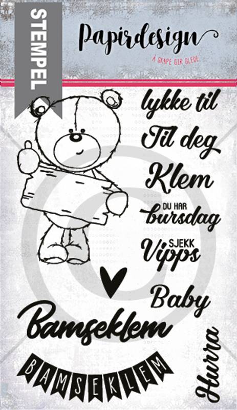 Papirdesign stempelplate -  Bamse - PD 1900173