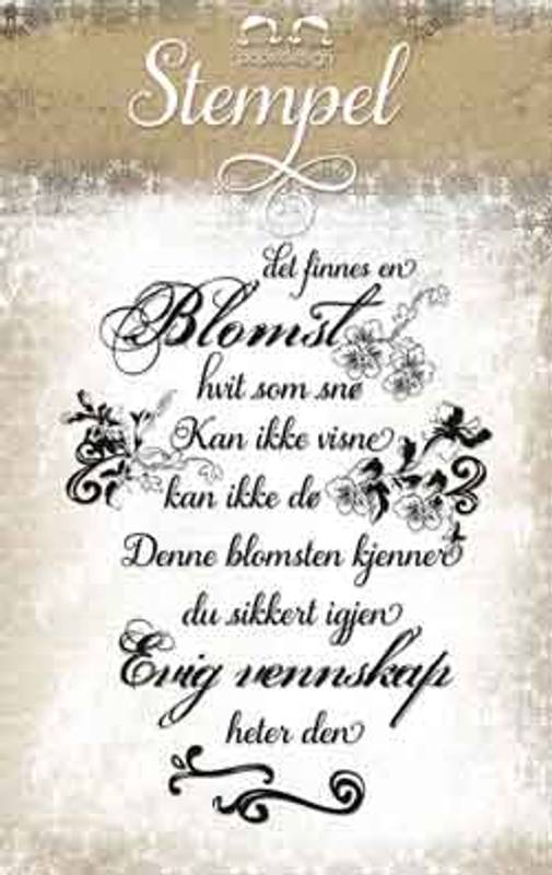 Papirdesign stempelplate -   Evig vennskap pd 13811