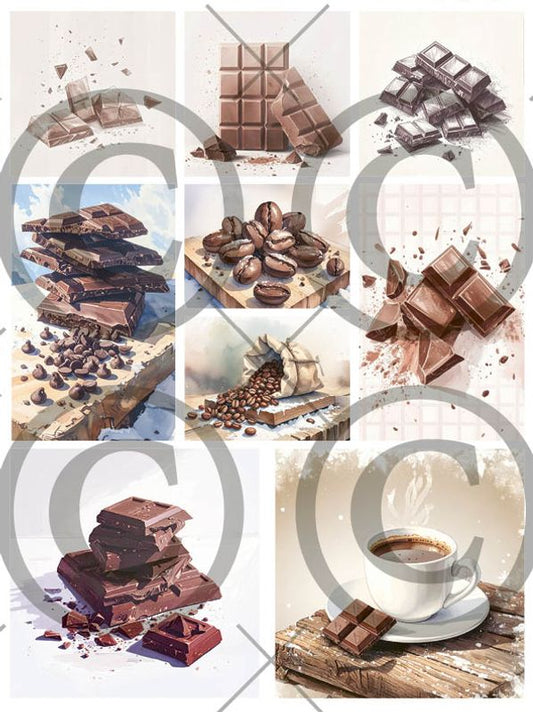 Papirdesign Motivark - Kaffe og sjokolade