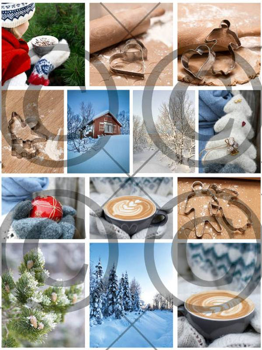 Papirdesign A4 klippark Julemotiv