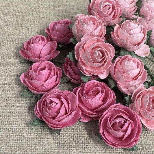 Papirdesign blomst roser  - Pion, rosa - 20 stk pr pk