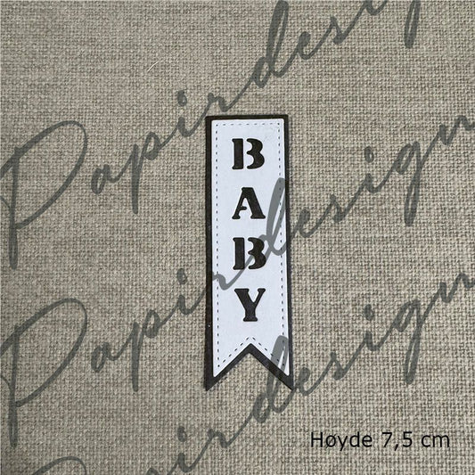 NYHET! Papirdesign dies - Baby vimpel