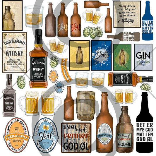 Papirdesign - møsterark - Stemning - God stemning PD01195