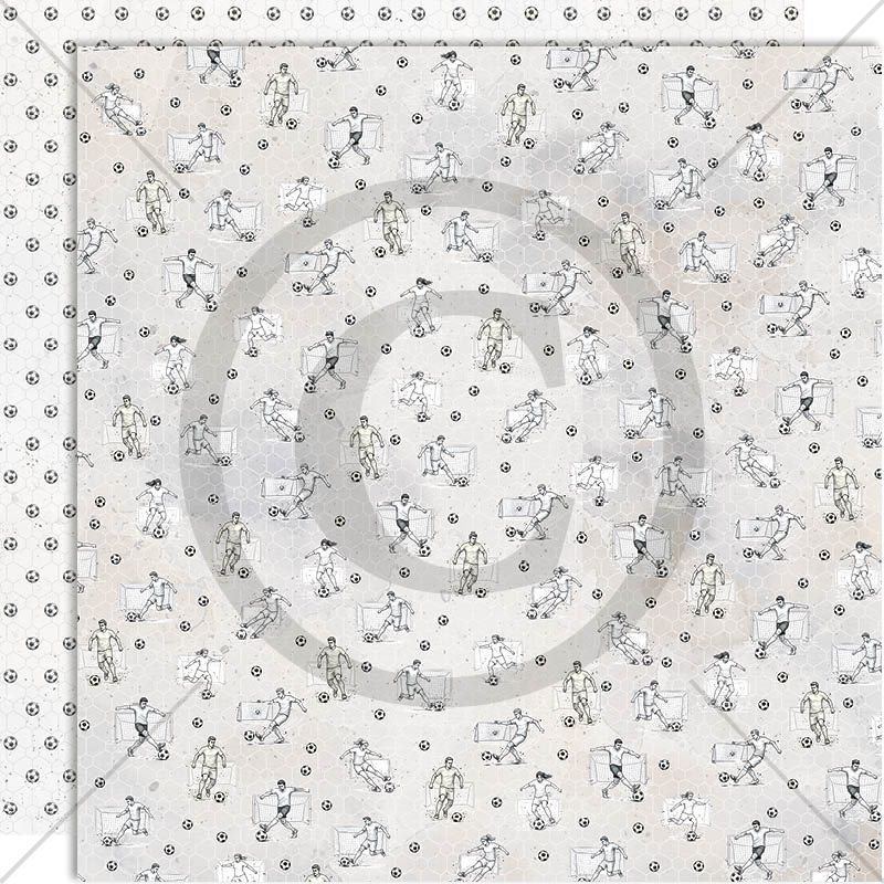 NYHET! Papirdesign Mønsterark 12´x12´ - Fremtidsdrøm - Fotballspillere -  PD1603