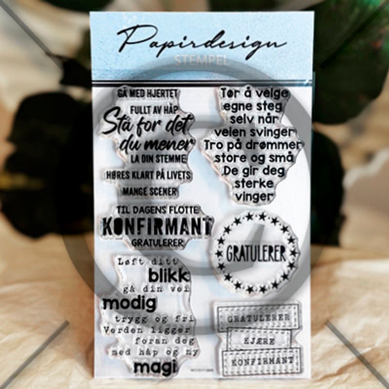 Forhåndsbestill ! kommer snart! NYHET! Papirdesign stempelplate - clearstamp -  Livets scener PD 1662