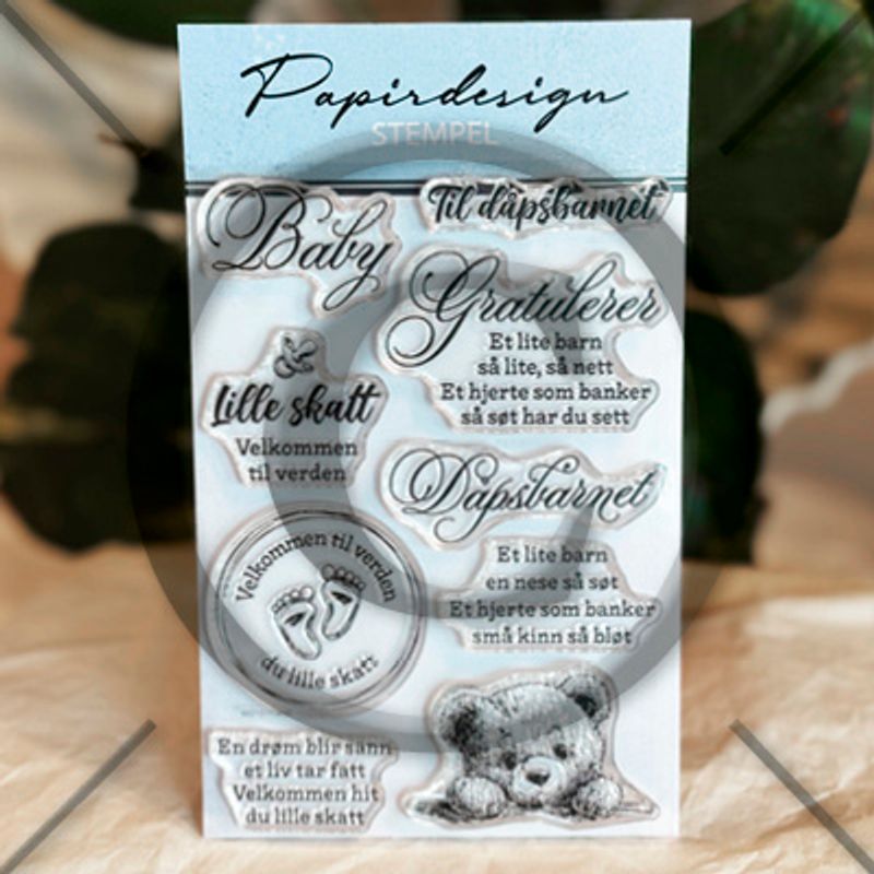 Forhåndsbestill ! kommer snart! NYHET! Papirdesign stempelplate - clearstamp -  En drøm blir sann PD 1655