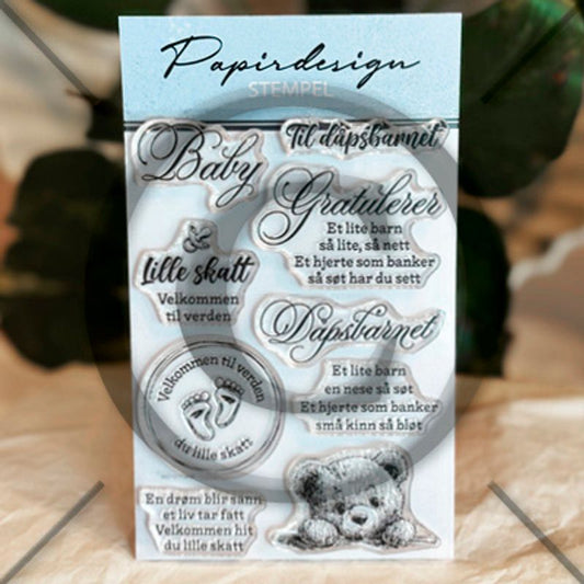 Forhåndsbestill ! kommer snart! NYHET! Papirdesign stempelplate - clearstamp -  En drøm blir sann PD 1655