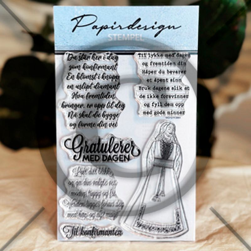 Forhåndsbestill ! kommer snart! NYHET! Papirdesign stempelplate - clearstamp -   Løft ditt blikk PD 1656