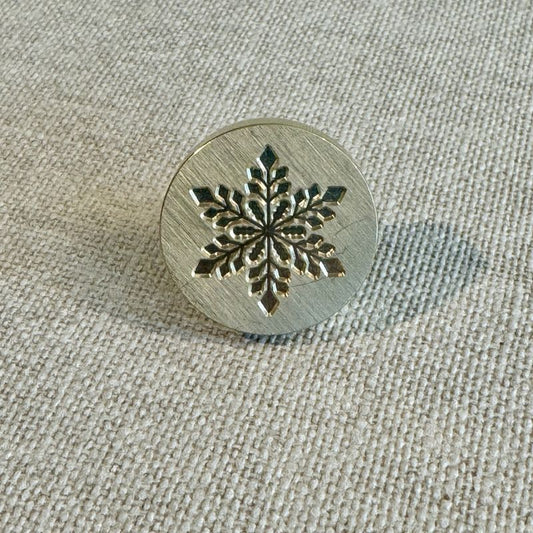 Nyhet! Papirdesign - lakkstempel/ segl - snøkrystall