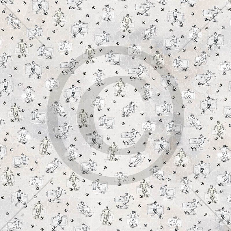NYHET! Papirdesign Mønsterark 12´x12´ - Fremtidsdrøm - Fotballspillere -  PD1603