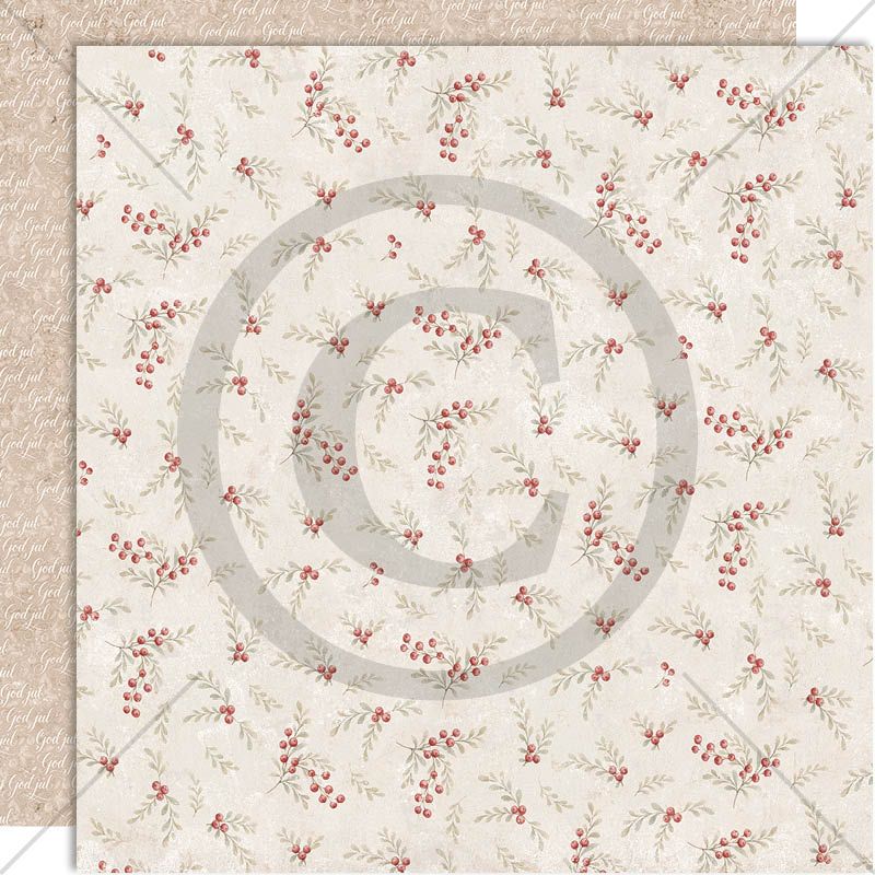 FORHÅNDSBESTILL NÅ! NYHET! Papirdesign  - mønsterark 12x12 - Juleminner - Vintage julebær
