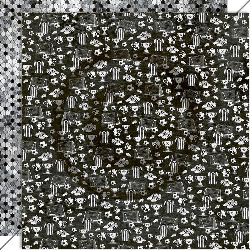 NYHET! Papirdesign Mønsterark 12´x12´ - Fremtidsdrøm - Fotballting -  PD1604