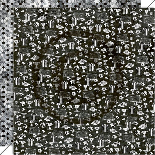 NYHET! Papirdesign Mønsterark 12´x12´ - Fremtidsdrøm - Fotballting -  PD1604