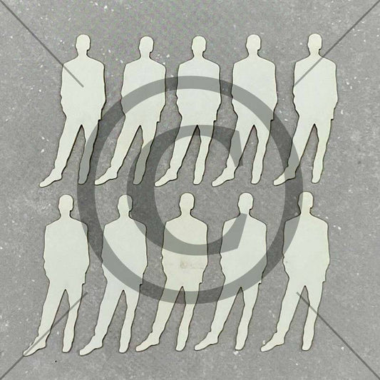 Papirdesign - Die Cuts - Mann,  kremfarget