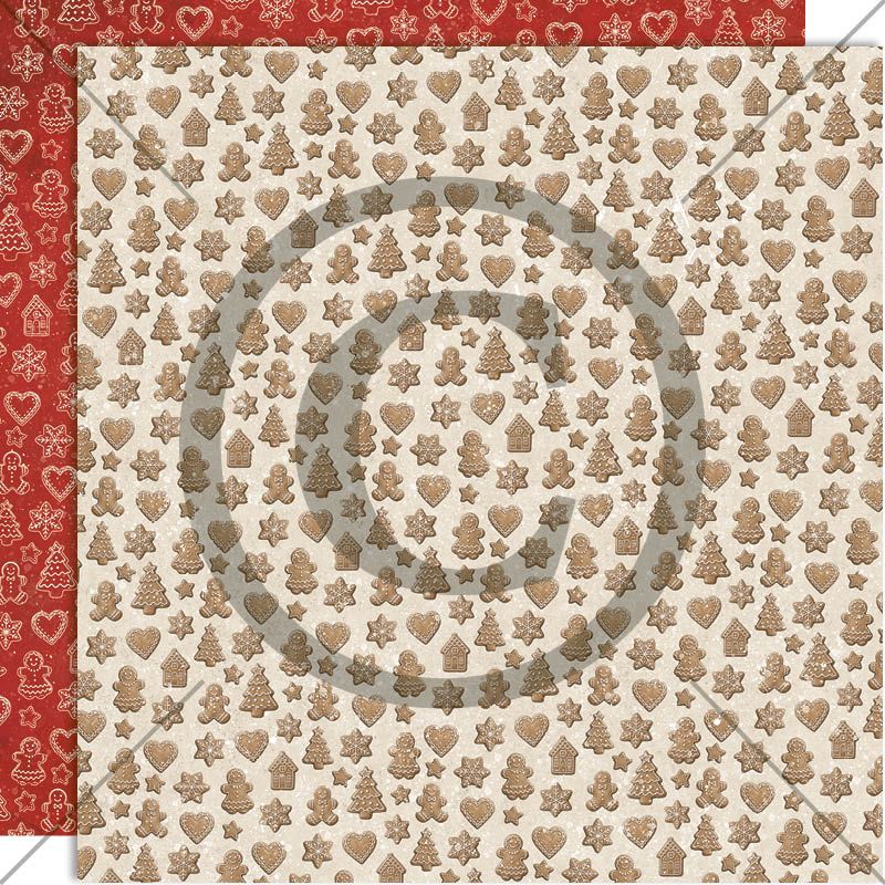 FORHÅNDSBESTILL NÅ! NYHET! Papirdesign  - mønsterark 12x12 - Juleminner - Pepperkakebakst