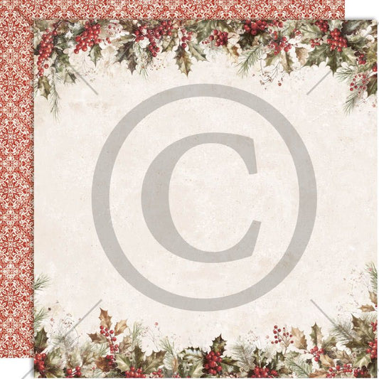 Papirdesign Mønsterark 12´x12´ - Julekveld - Julekvad -  PD 251547