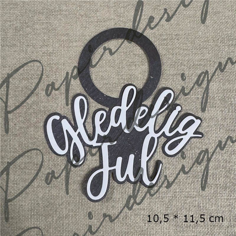 NYHET! Papirdesign dies - Gledelig jul - flasketag