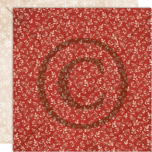 Papirdesign Mønsterark 12´x12´ - Julekveld - Julen hjemme -  PD 251548