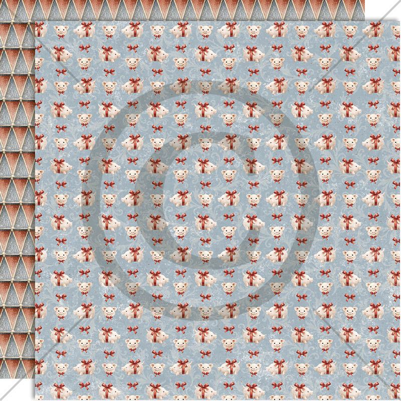 FORHÅNDSBESTILL NÅ! NYHET! Papirdesign  - mønsterark 12x12 - Juleminner - Marsipangriser