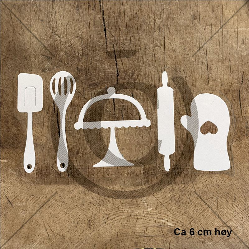 NYHET! Papirdesign tekstdie -  Kakebaking   dies