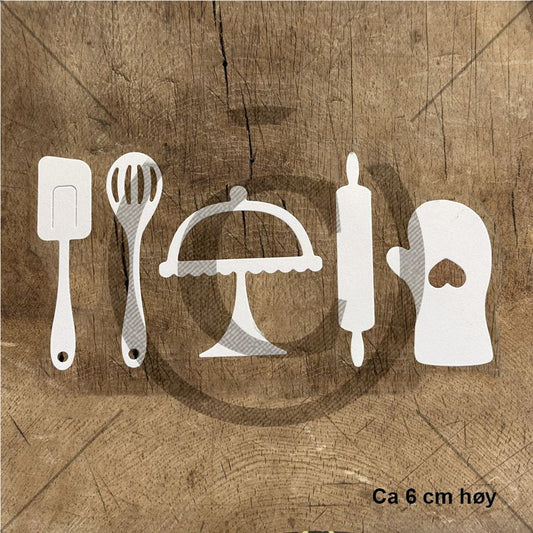 NYHET! Papirdesign tekstdie -  Kakebaking   dies