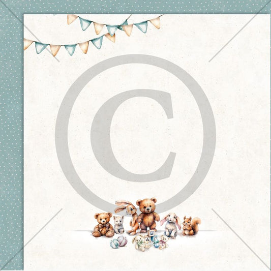 NYHET!! Papirdesign mønsterark søte små venner 12x12 - Du er best  - PD1444