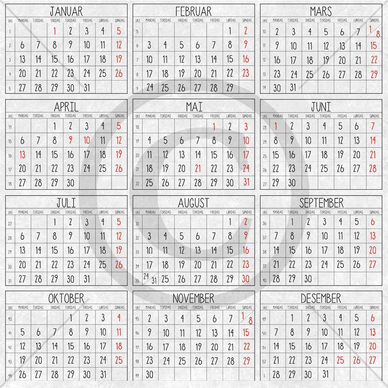 Papirdesign- mønsterark- 12x12- kalender/ trevegg