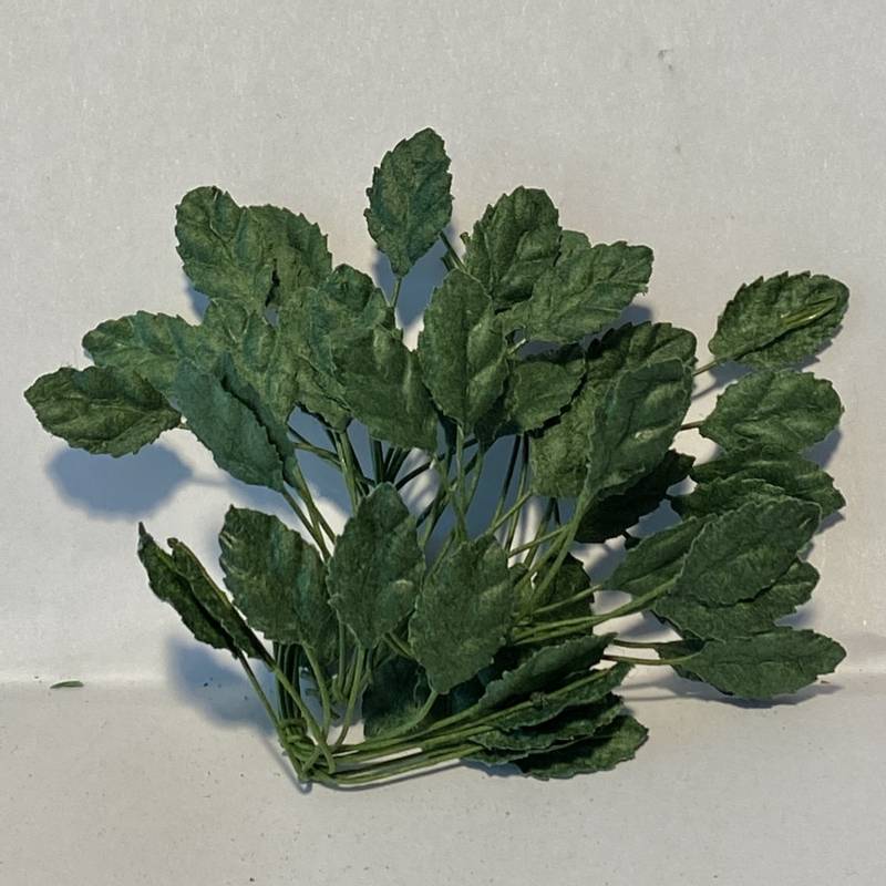 Papirdesign blomst roser  - Blader, 1 cm  - 20 stk pr pk