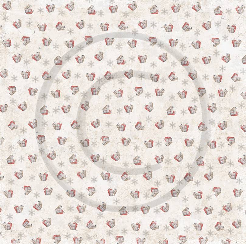 Papirdesign Mønsterark 12´x12´ - Hjem til jul  - Overraskelse -  PD18494