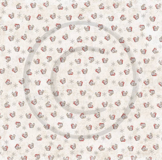 Papirdesign Mønsterark 12´x12´ - Hjem til jul  - Overraskelse -  PD18494